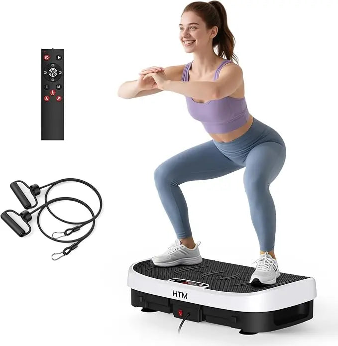 120 Speed Vibration Plate Whole Body Workout Quiet Operation Compact Home Gym Equipment for Muscle Relax Slimming Toning Healthy