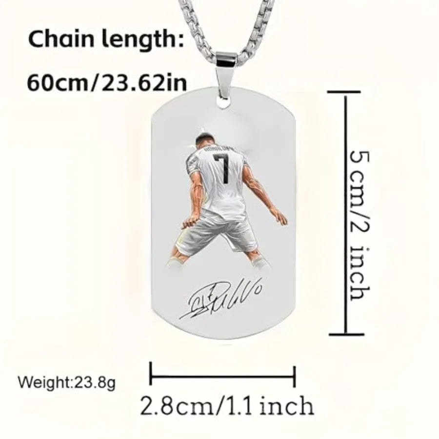 Soccer Jersey Set Uniform Kit with Shirt Shorts Socks #7 Necklace for Boys GirlsSchool Sports Training Match