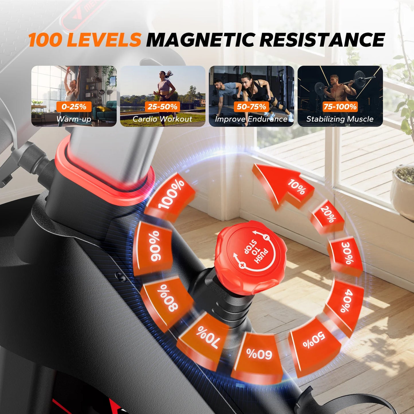 MERACH S38 Indoor Cycling Bike With Magnetic Resistance App