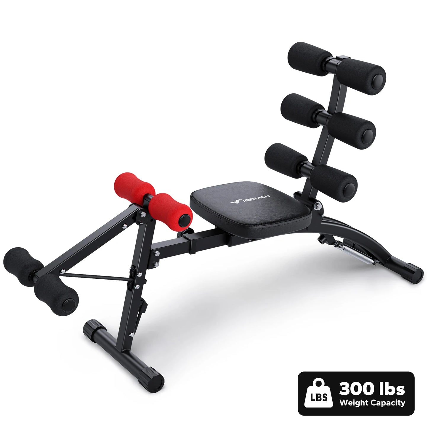 MERACH Ab Machine Multi-Functional Adjustable Ab Trainer Workout Bench for Home Gym Sit Up Machine for Abdominal Exercise Chair