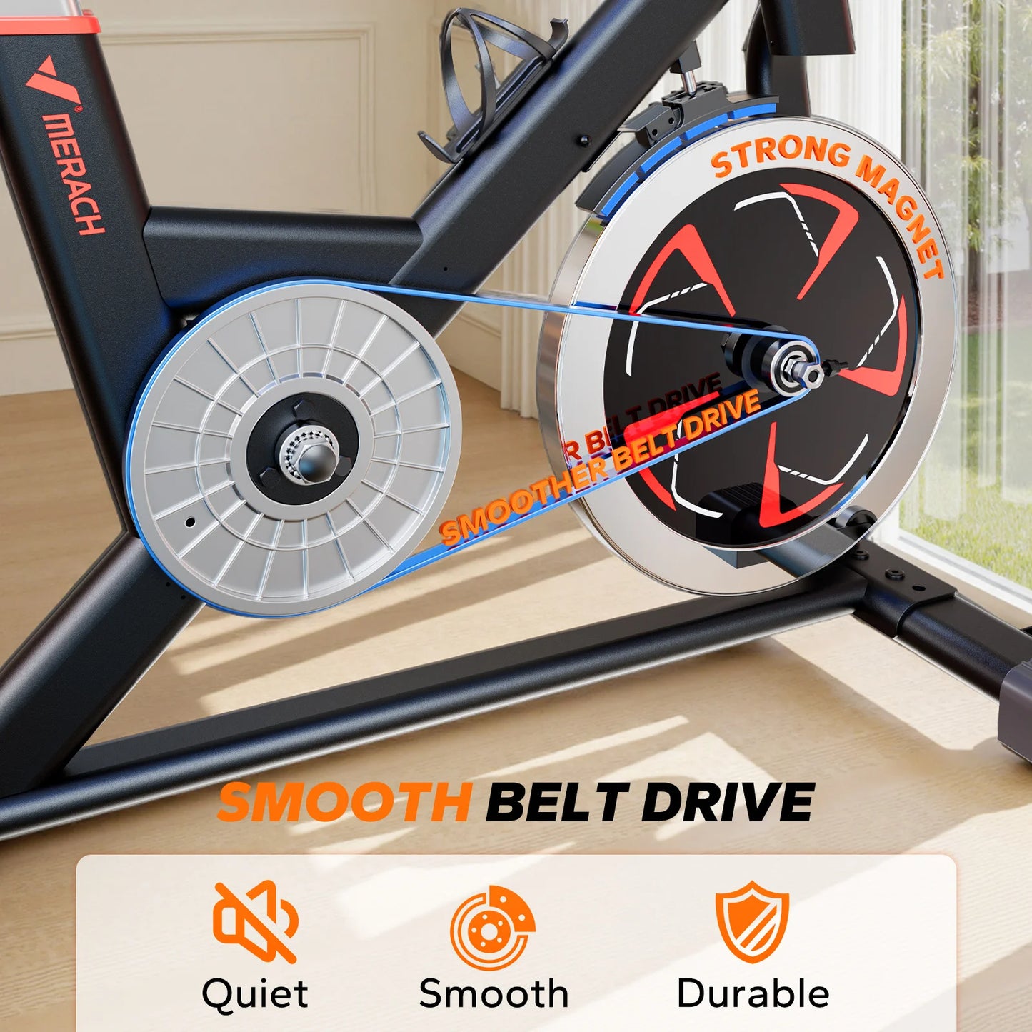 MERACH S38 Indoor Cycling Bike With Magnetic Resistance App