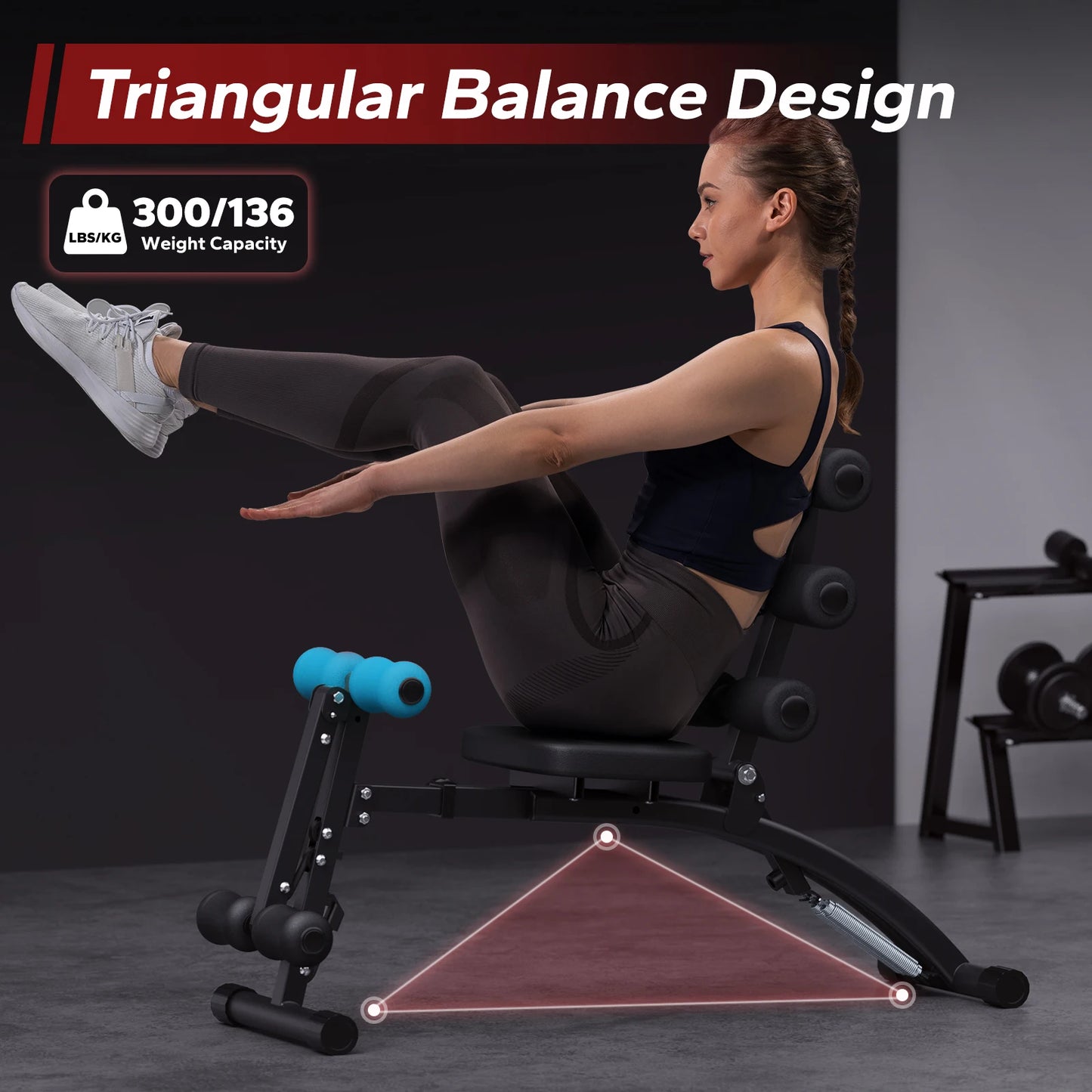 MERACH Ab Machine Multi-Functional Adjustable Ab Trainer Workout Bench for Home Gym Sit Up Machine for Abdominal Exercise Chair