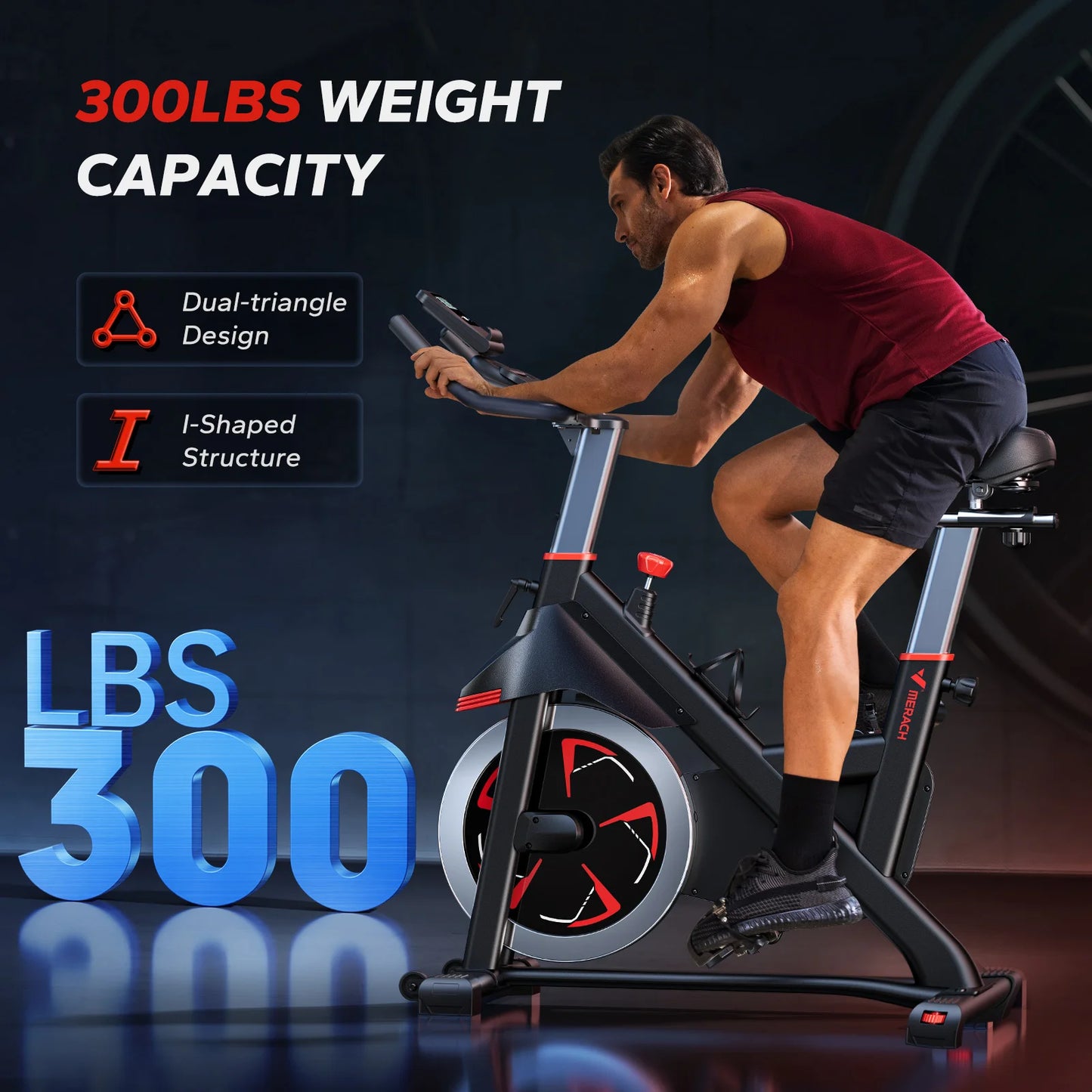 MERACH S38 Indoor Cycling Bike With Magnetic Resistance App