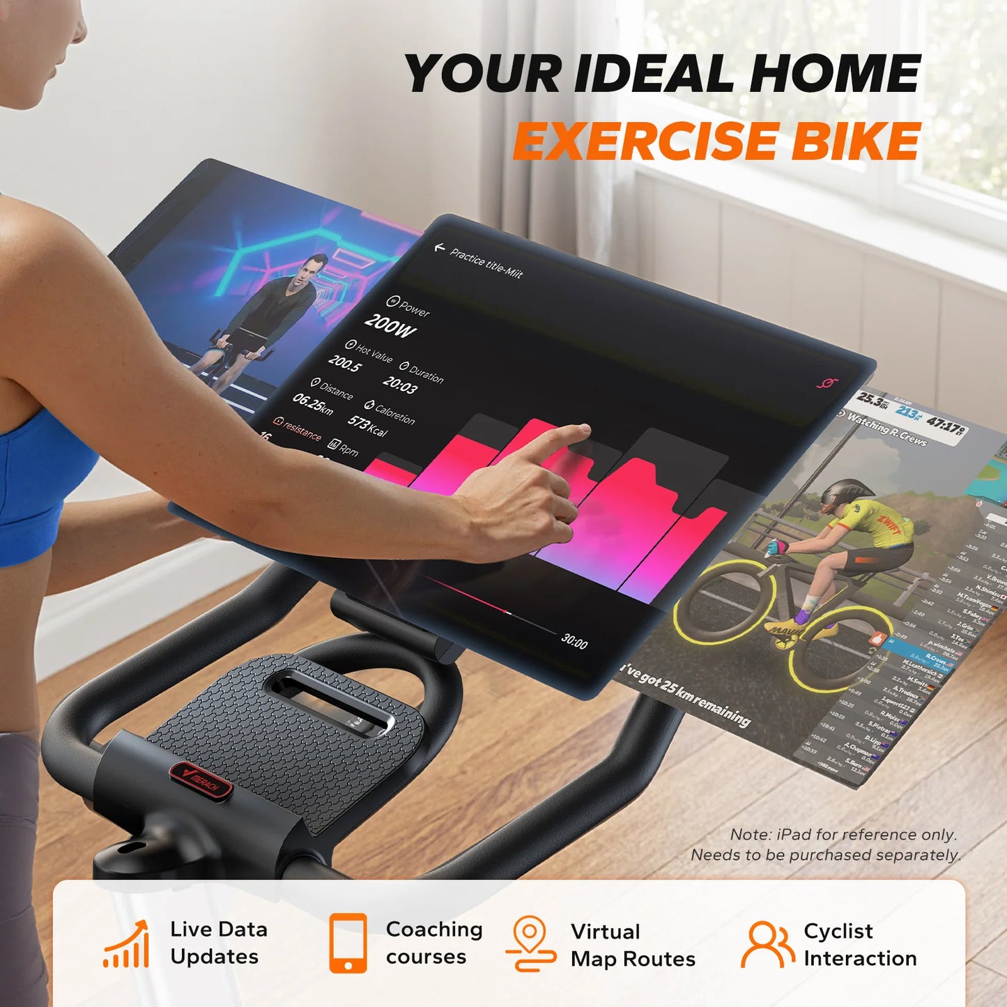 MERACH S38 Indoor Cycling Bike With Magnetic Resistance App