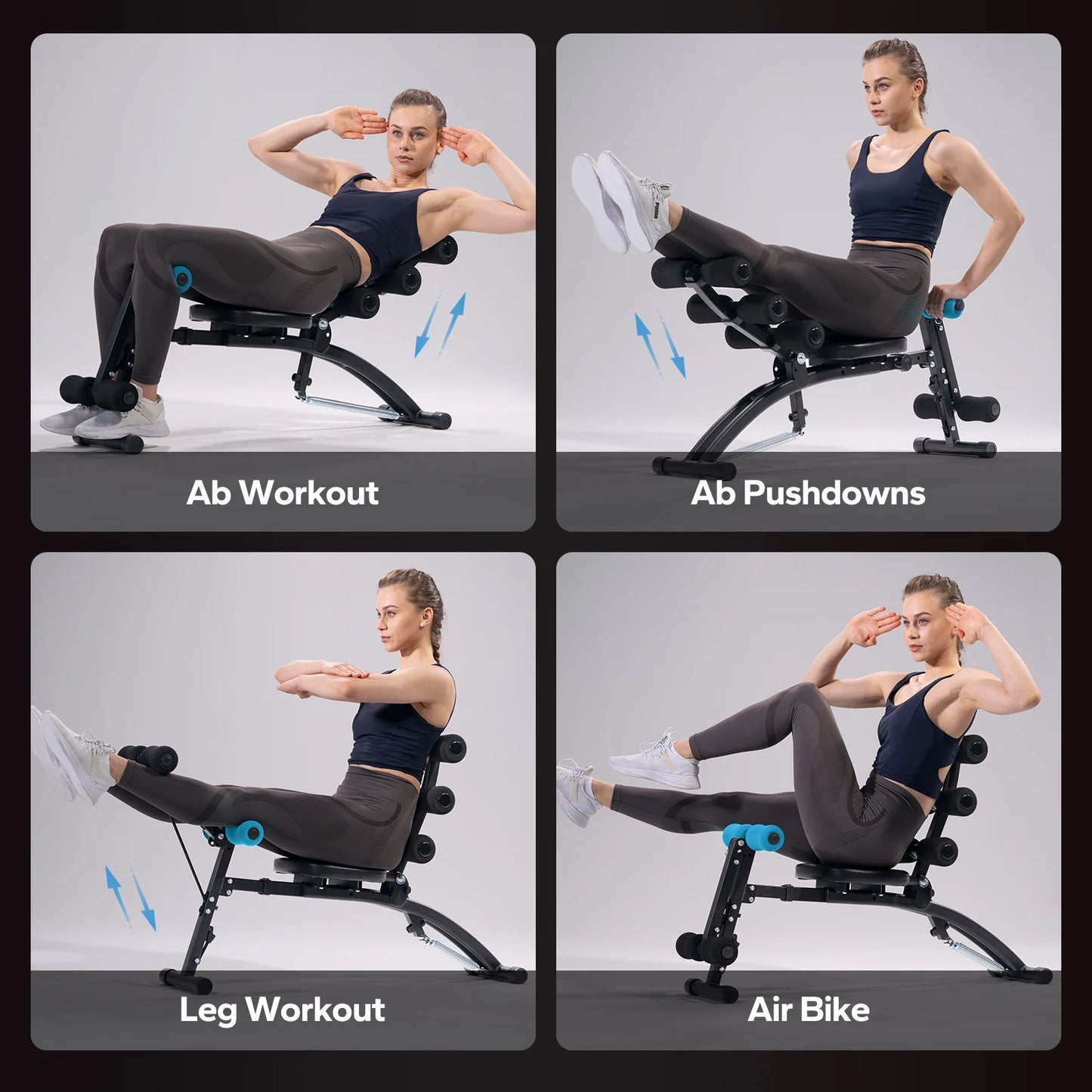 MERACH Ab Machine Multi-Functional Adjustable Ab Trainer Workout Bench for Home Gym Sit Up Machine for Abdominal Exercise Chair