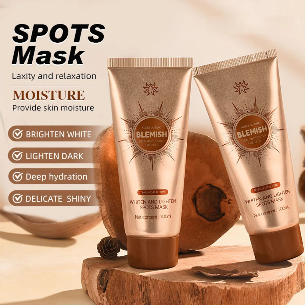 Whiten and Lighten Spots Mask Peel-Off Facial Mask Anti-Blemish Deeply Clean Pore Tightening Moisturizing Brightening Face Mask