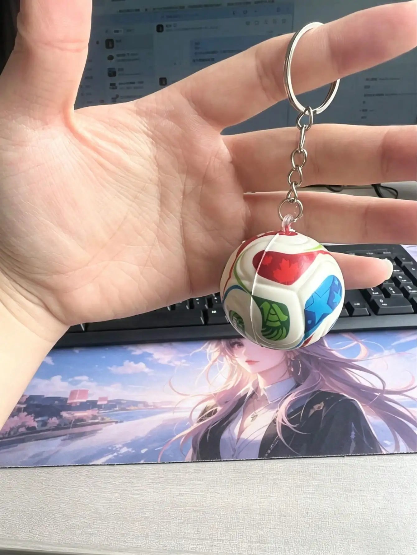 2026 Commemorative 3D Football Keychain, Unisex Sports Fan Collectible Gift Gifts For Mother, Father, Graduation, And Teacher