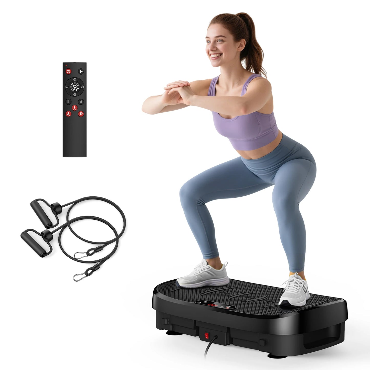 120 Speed Vibration Plate Whole Body Workout Quiet Operation Compact Home Gym Equipment for Muscle Relax Slimming Toning Healthy