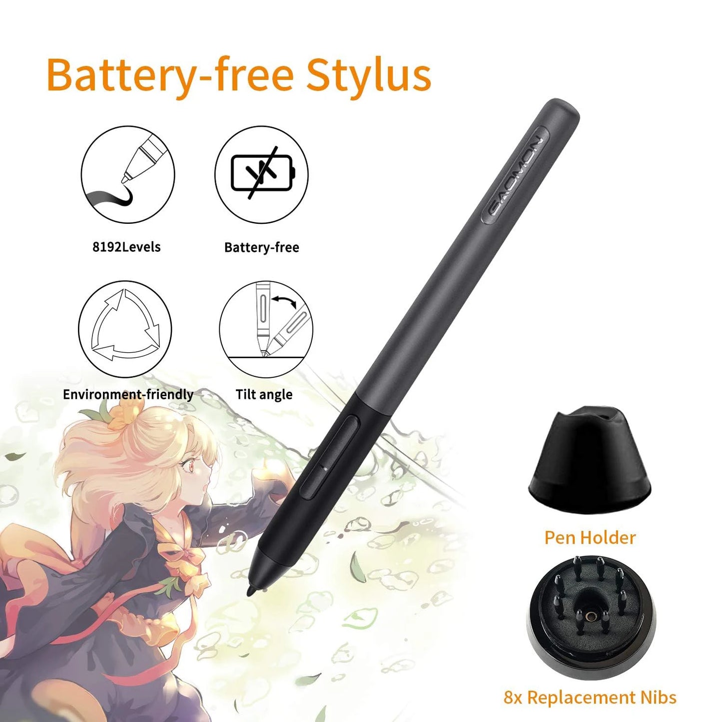 11.6 Inch Screen Gaomon PD1161 Graphics Tablet Drawing Pen Display AG Protect Film Portable Monitor Great for Beginner Artist