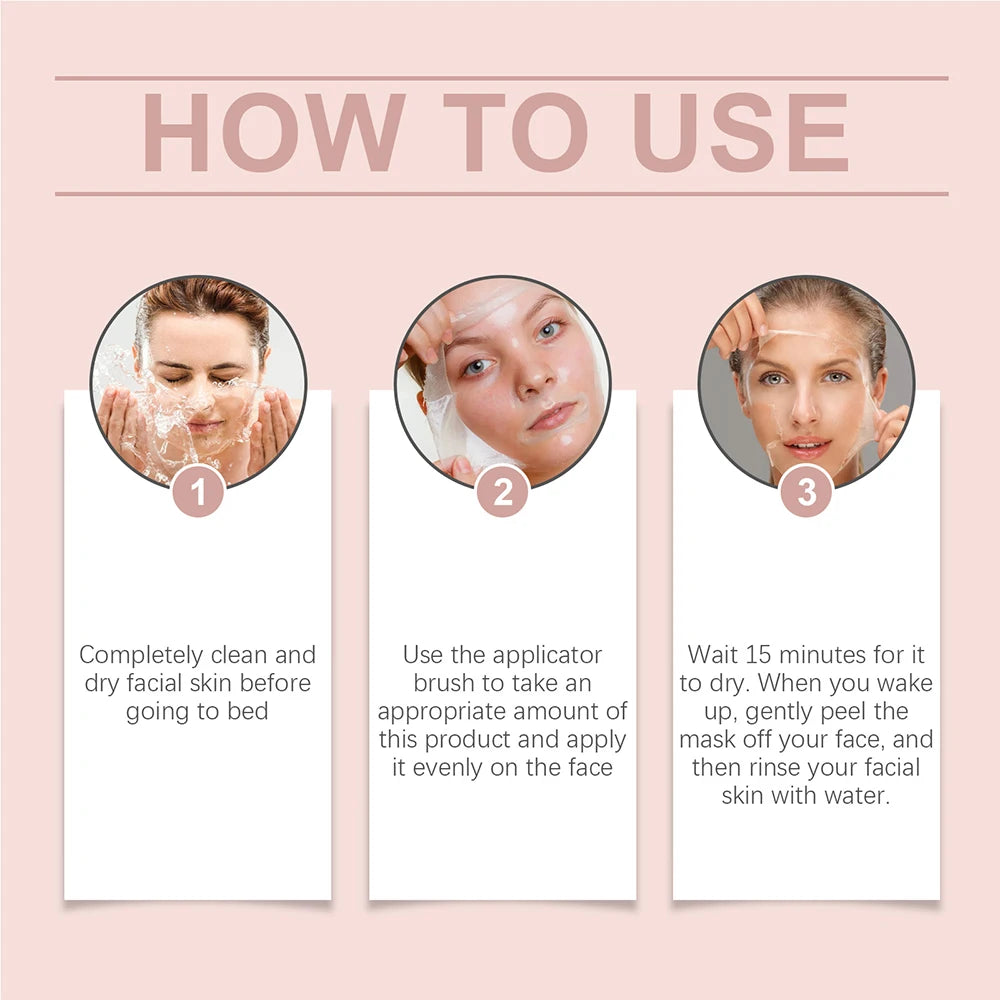 75g Collagen Wrapping Peel Off Facial Mask Elasticity Hydration Reduces Sagging Dullness Hydrolyzed Collagen Skin Care