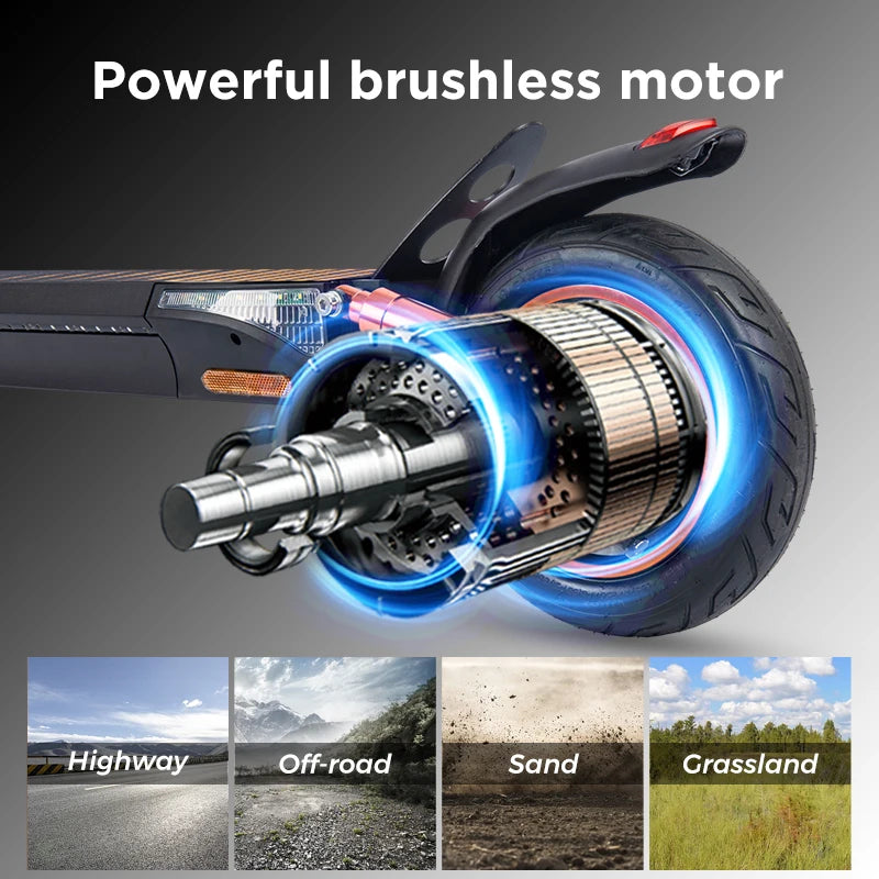 900w Peak Motor Electric Scooter Adult 48v 15ah Foldable 28-33 Miles Range 28mph Max Speed Scooter 10-Inch Tire Escooter T4pro