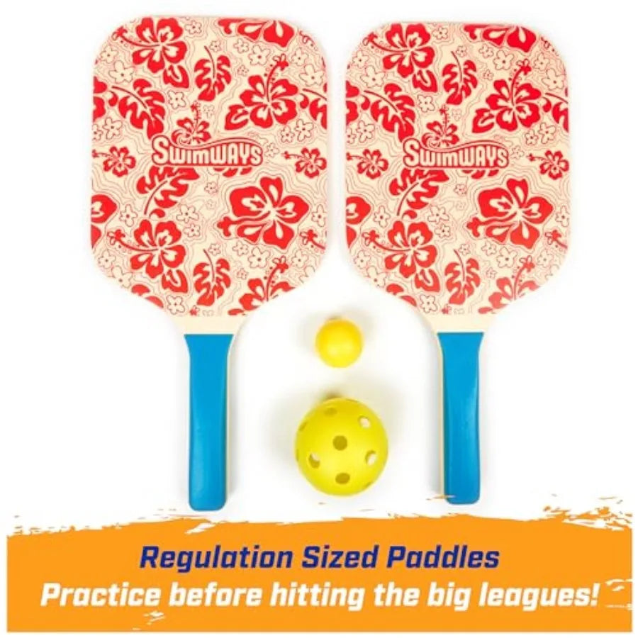 Hydro Paddle and Pickleball Set, Pickleball Paddles and Balls for Pool, Lake and Beach Games, Outdoor Toys for and Adults Aged