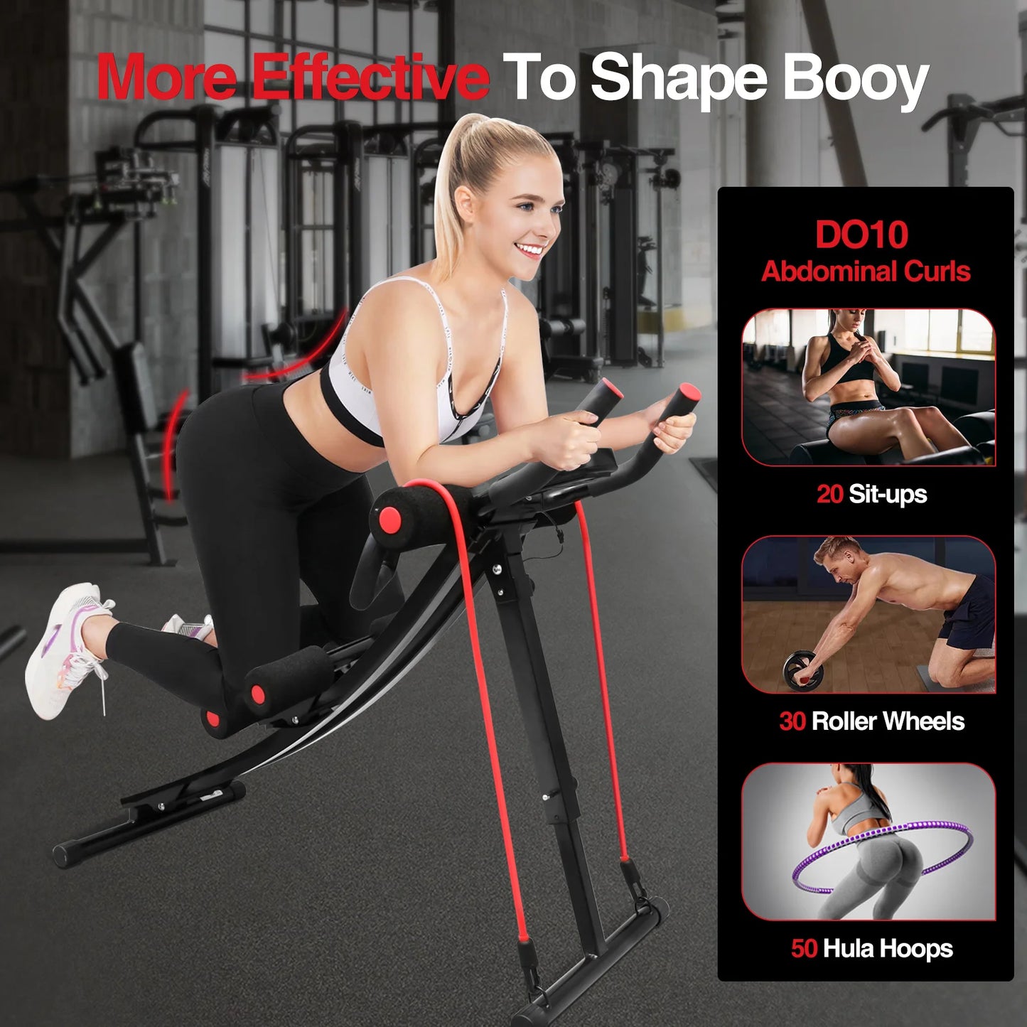 Foldable Ab Machine For Home Gym And Abdominal Trainer