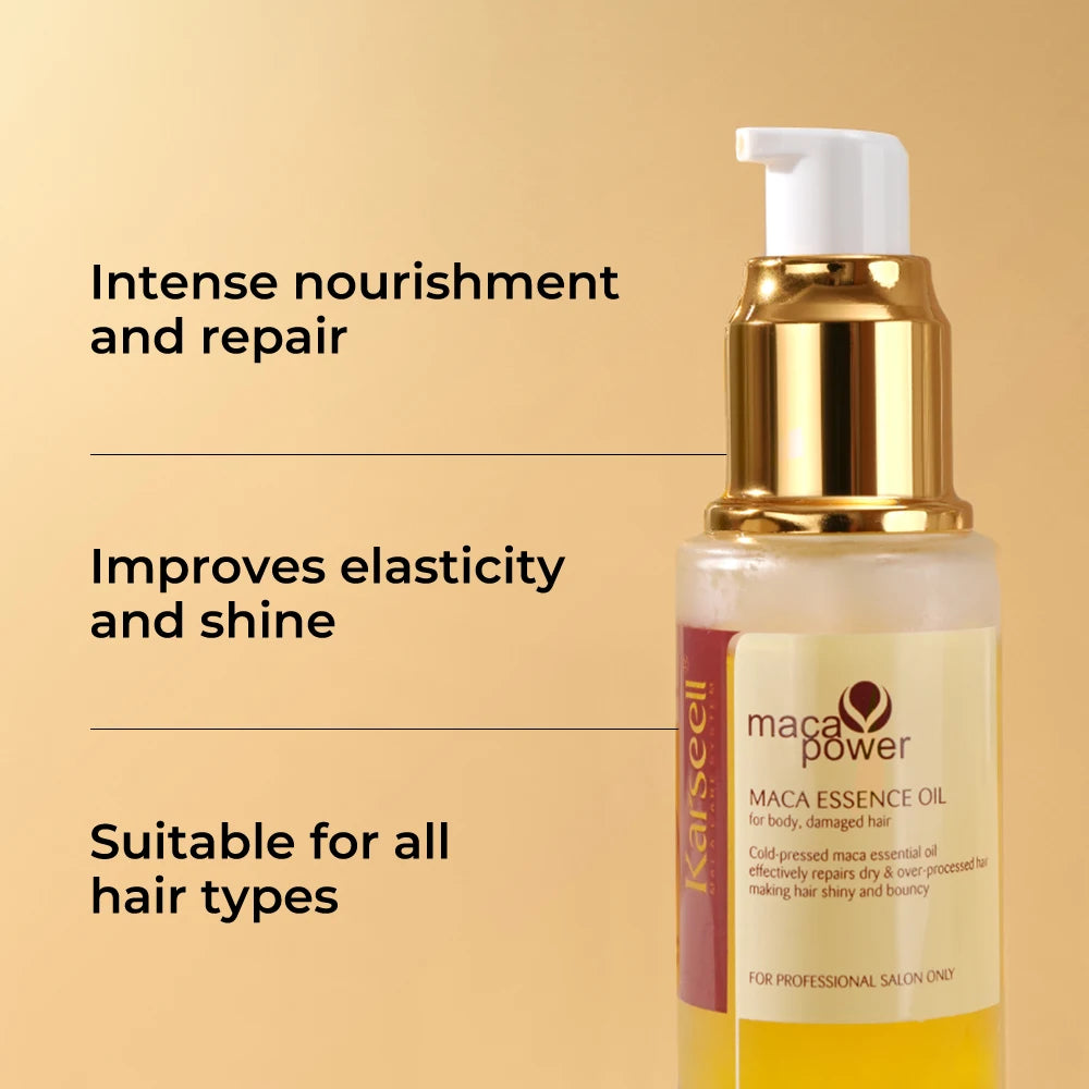 Karseell 2pcs Set Collagen Hair Mask 500ml 16.9 fl.oz + Argan Oil Hair Serum 50ml 1.69 fl.oz for Dry Damaged Hair All Hair Types