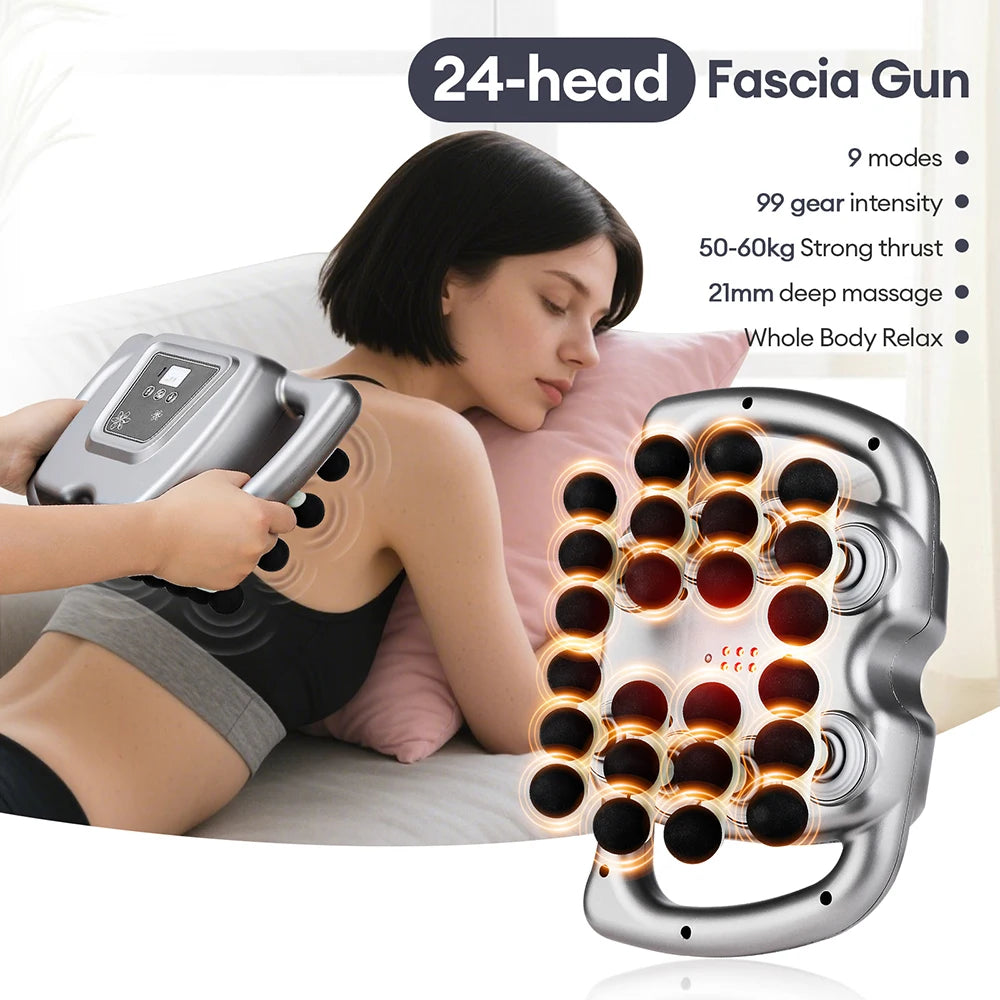 iebilif Fascia Gun 24 Head High Frequency Massage Gun