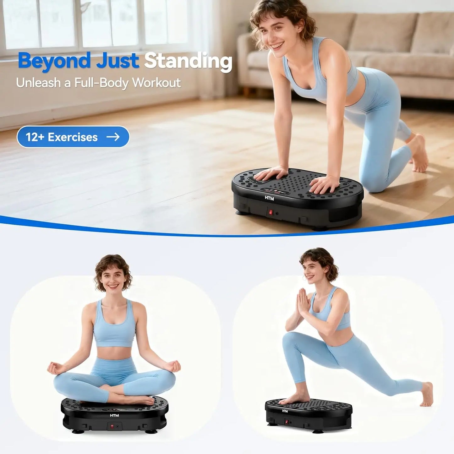 Vibration Plate Shaking Exercise Trainer 120 Speed Levels 9 Modes Anti-Slip Oscillating Platform for gym Workout Body Shaping