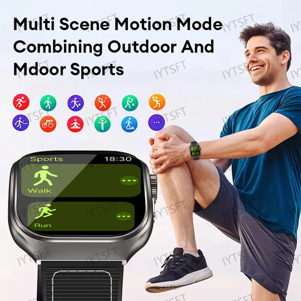 LAXASFIT 1.83-inch Curved Screen Women's Smart Watch Bluetooth Calling Customizable Watch Faces Men's Sports Smartwatch
