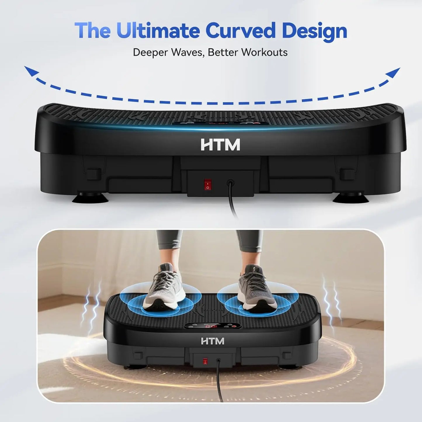 120 Speed Vibration Plate Whole Body Workout Quiet Operation Compact Home Gym Equipment for Muscle Relax Slimming Toning Healthy