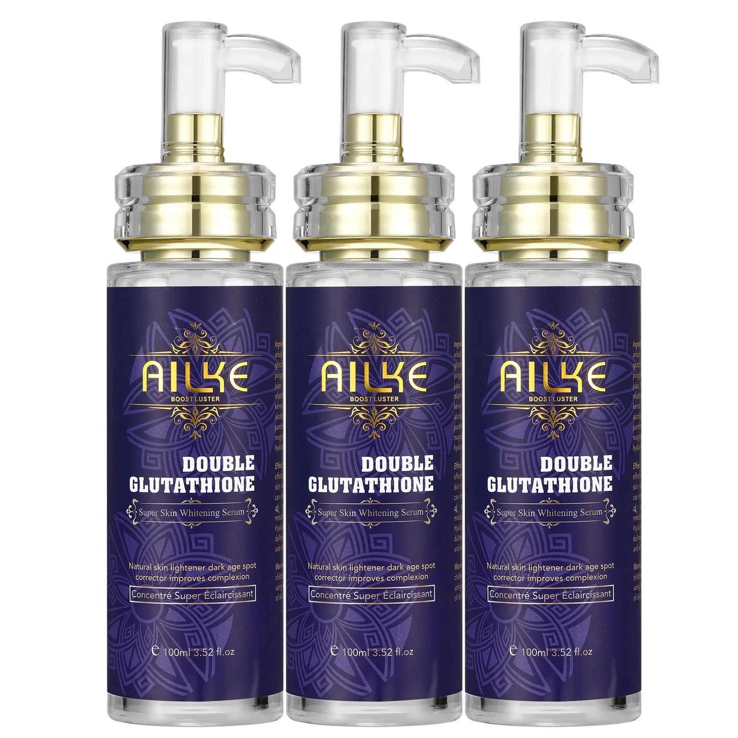 AILKE Glutathione 5-in-1 Women Skin Care Kit, With Body Lotion, Serum, Dark Spot Removal Cream, Body Cream, Brightening Soap