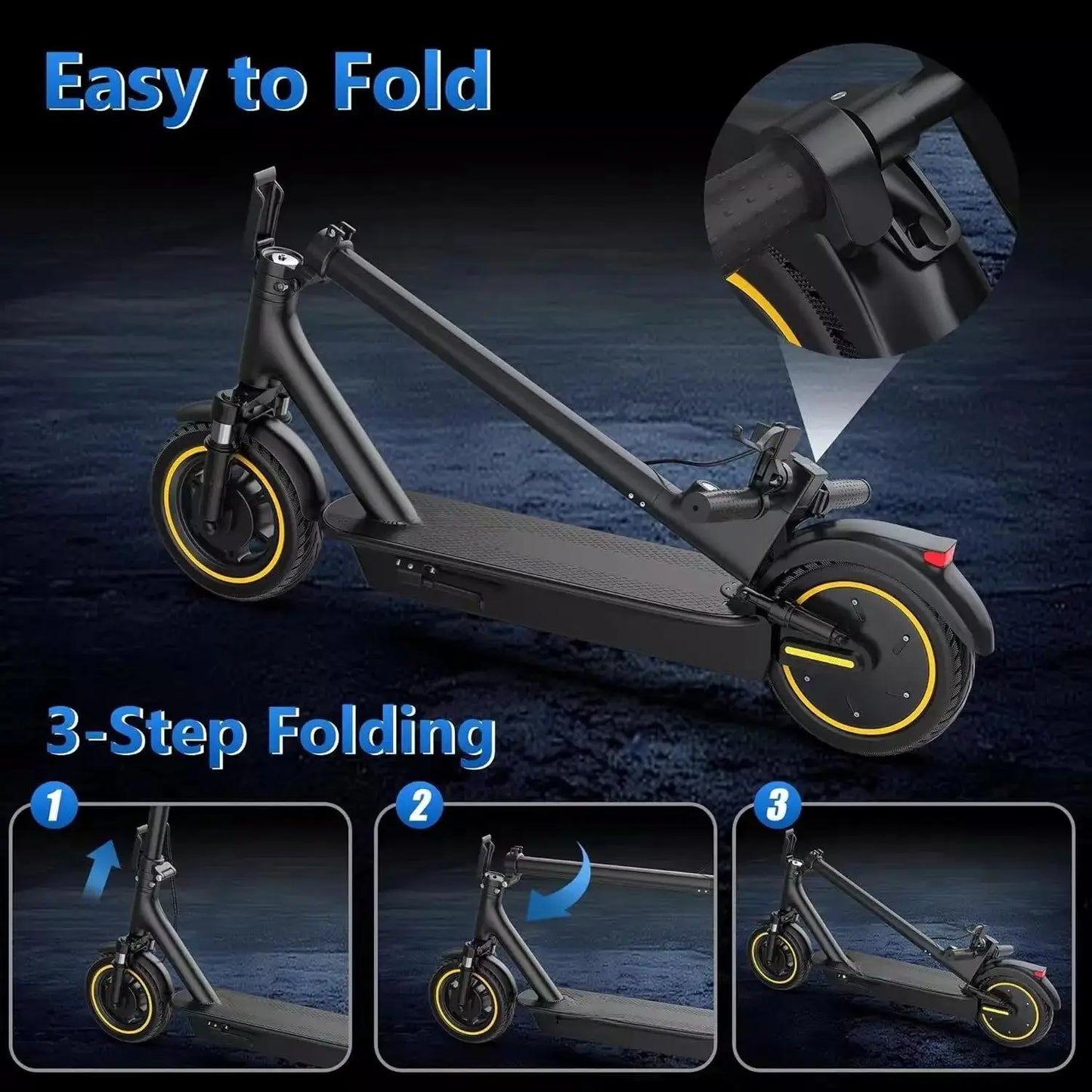 Ladped LPMAX Folding Electric Scooter 22MPH 500W Long Range