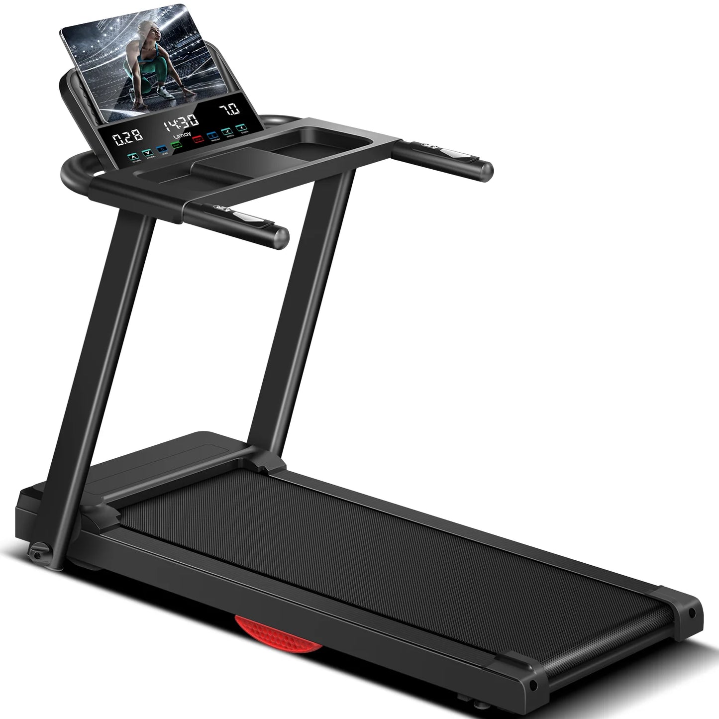 NONEDriving 3.0HP Brushless Foldable Home Treadmill With HR Monitor