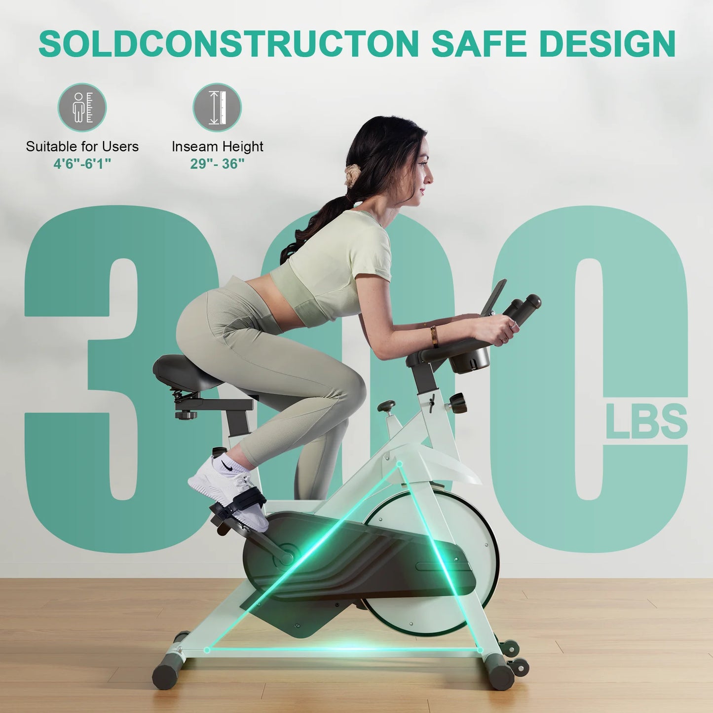 Superun Magnetic Resistance Exercise Bike For Home Gym