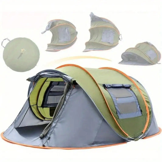 Camping Tent Quick Pop Up Waterproof With Double Door Access