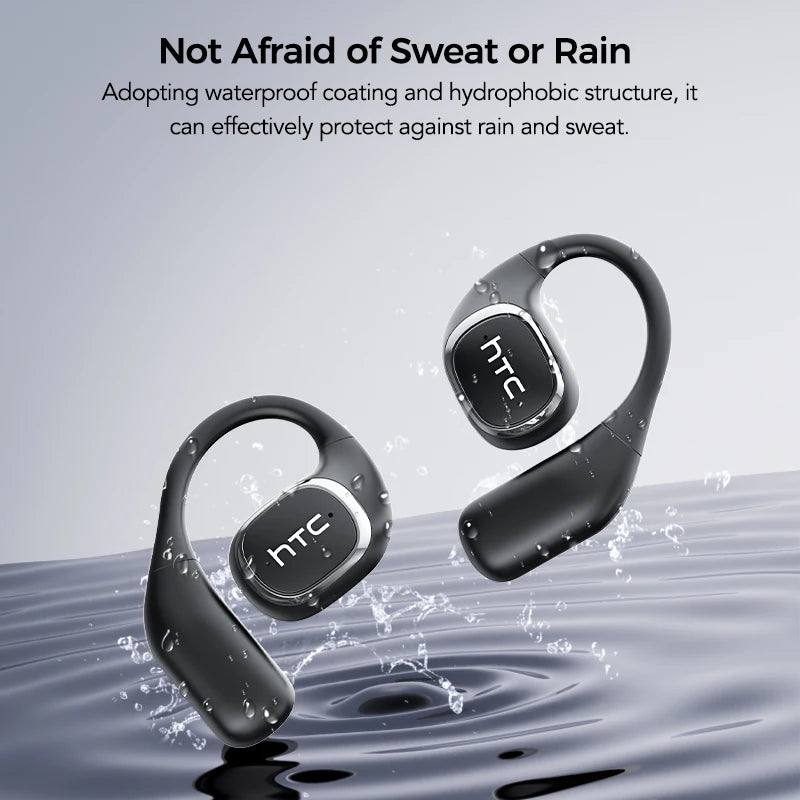 HTC NE11 Bluetooth 6.0 OWS Wireless Headphones Translation Earphones Full-Color Touch Screen Ultra Long Battery Life