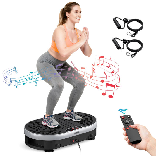 Vibration Plate 18 inch Exercise Machine Whole Body Workout Power Vibrate Fitness Platform  Weight Loss Shaping 120 Speed Levels