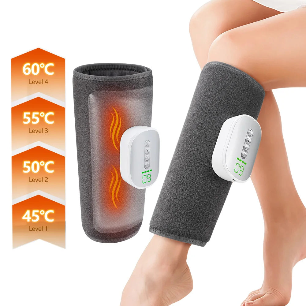 Wireless Air Pressure Calf Massager Electric 8 Level 4 Mode Air Compression Leg Massager Calf Muscle Relaxing Blood Circulation