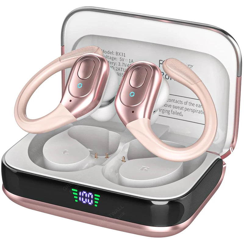 GREATWALL TWS Wireless Bluetooth Earphones Headset Wireless 5.3 Sports ear-hook Headset Stereo noise reduction Earbuds HD Call