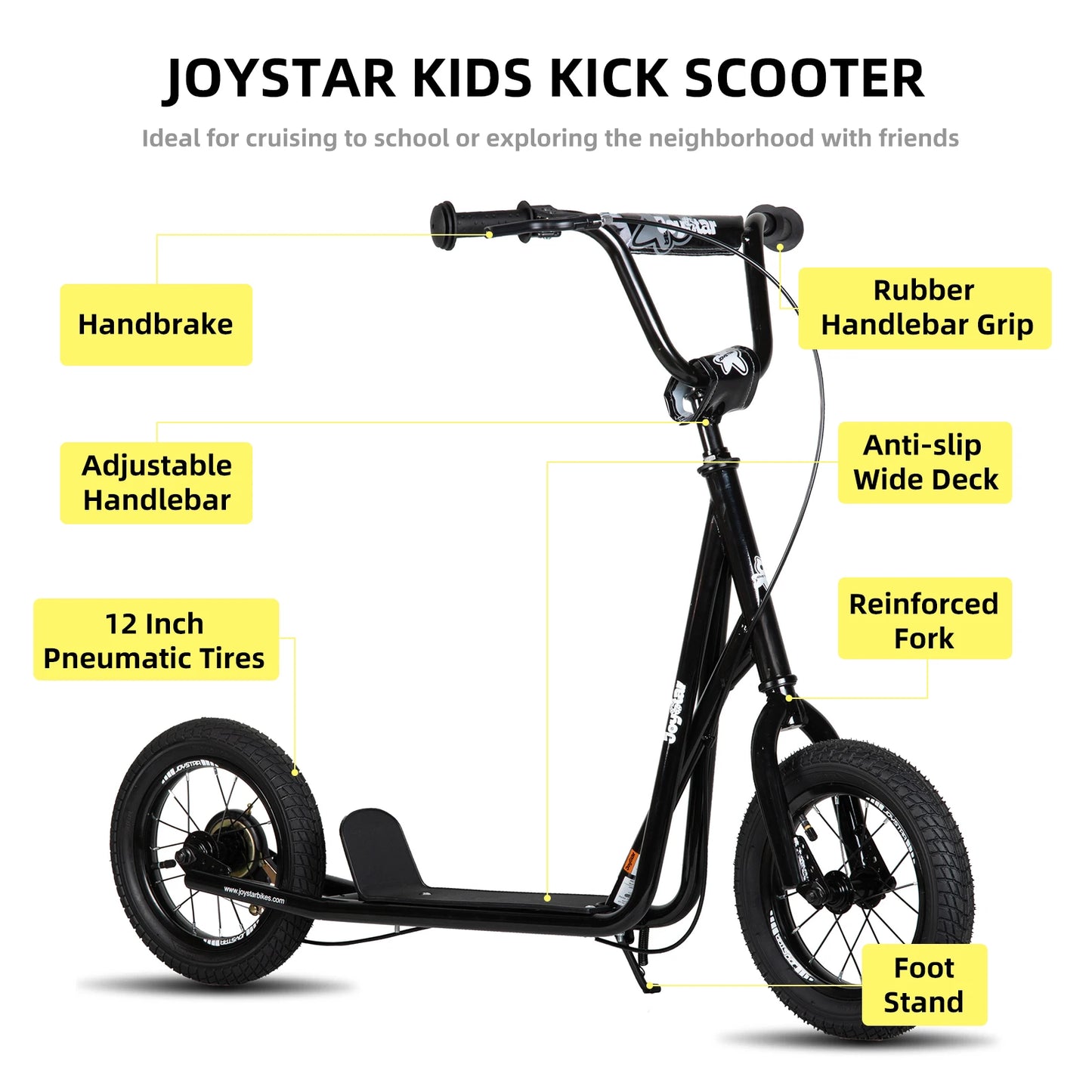 Kick Scooter For Ages 5-9 With Adjustable Handlebar And VBrake