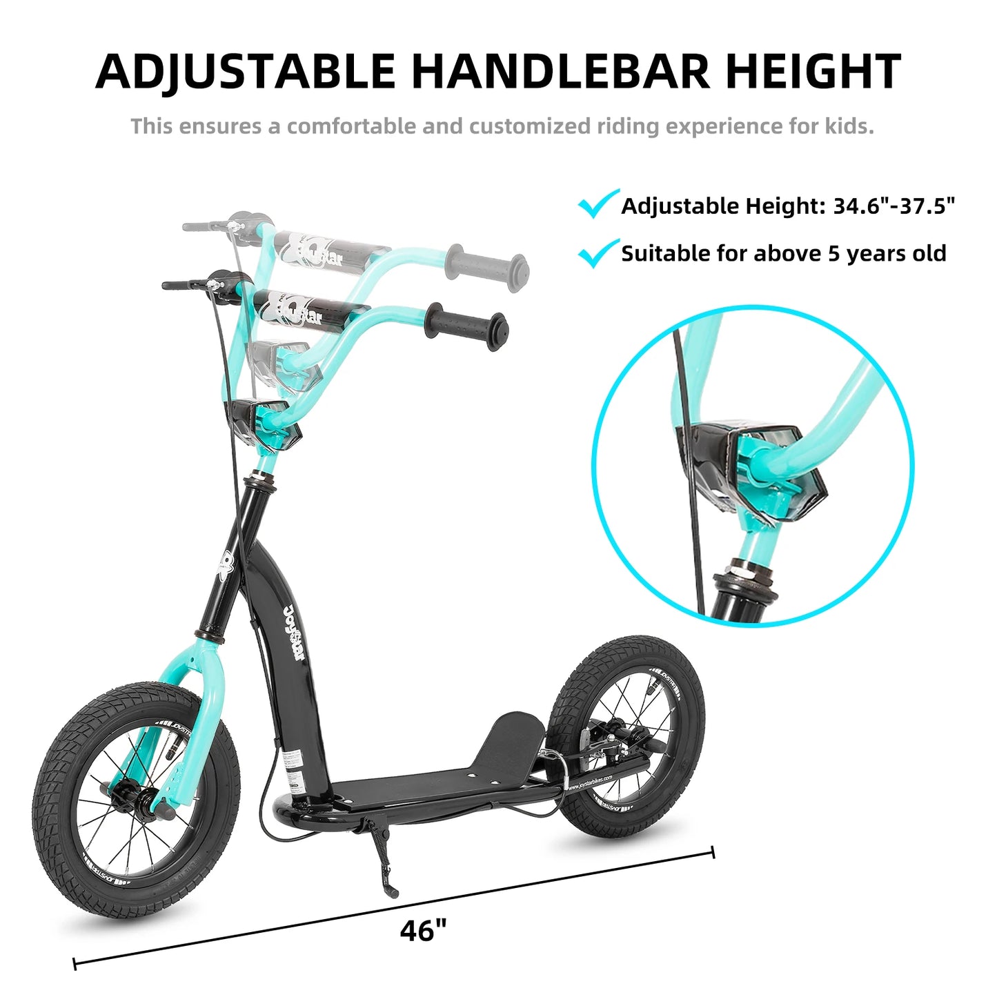 Joystar Kick Scooter for Kids With Adjustable Handlebar and Brakes