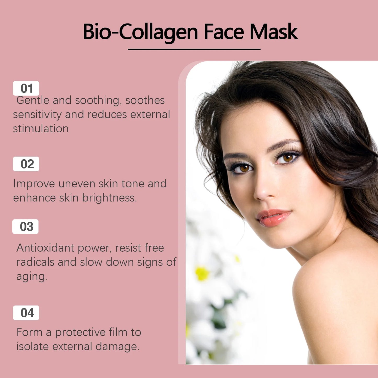 EELHOE Bio-Collagen Face Mask Shrink Pores Firming Hydrating Anti Wrinkle Whitening Brightening Easy Peel All Skin Facial Care