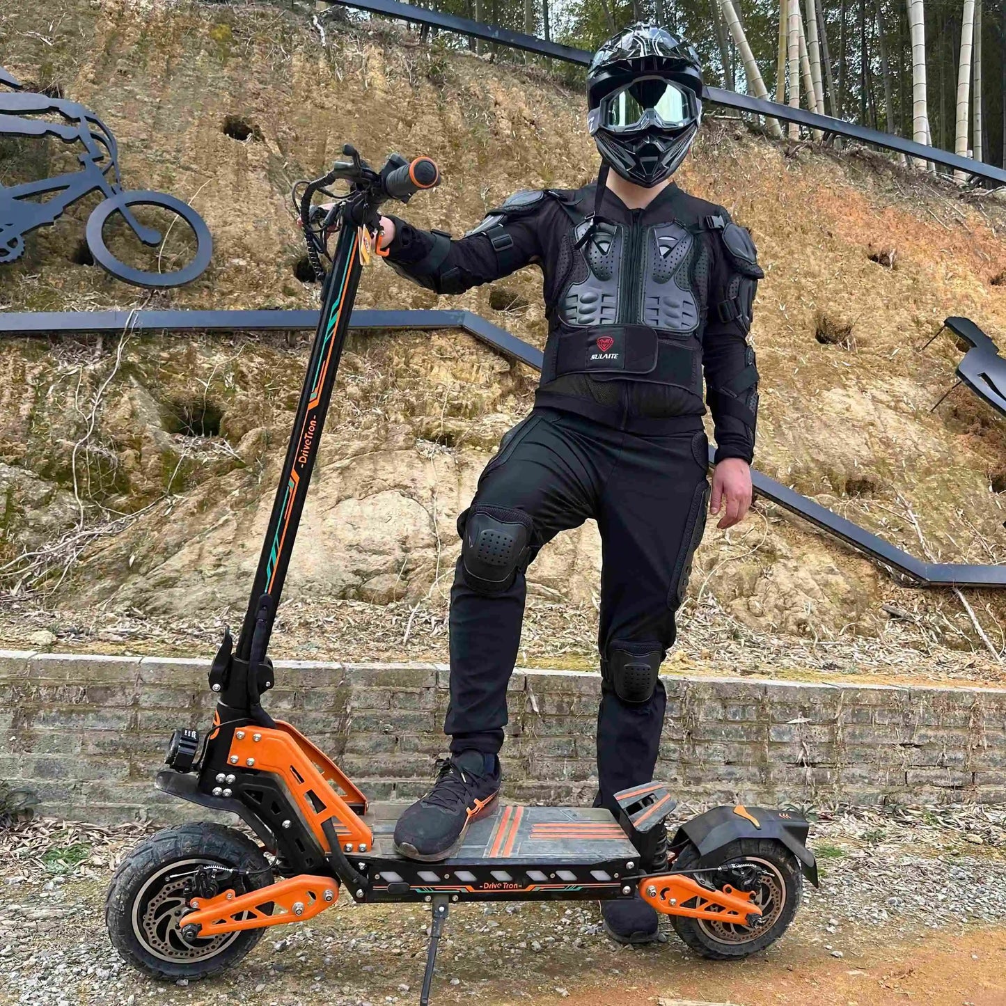 Dual Motor 43mph 70kmh Double Absorber Brake Powerful Off-road Adult Double Motor Big 52V 10inch Tires Electric Scooter