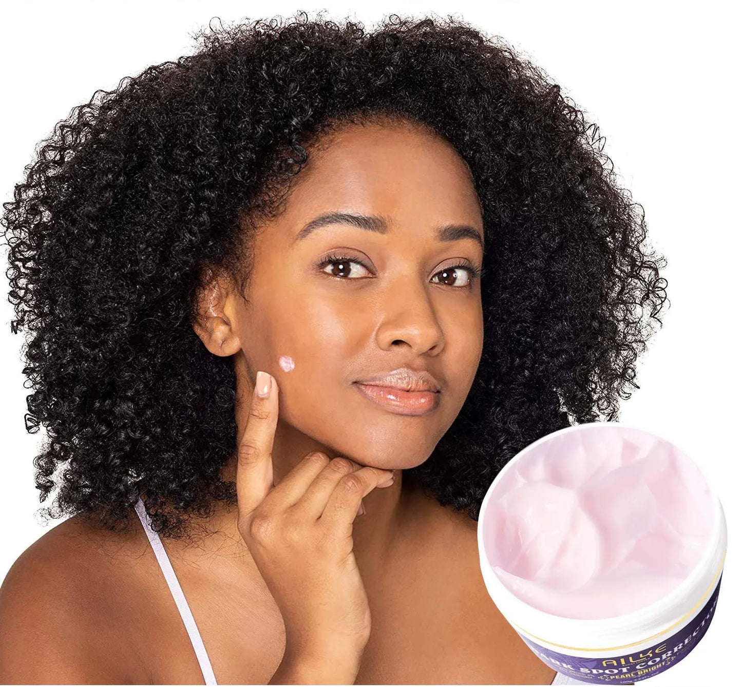 AILKE Double Glutathione Dark Spots Remover Face Cream, For Armpit, Elbows, Legs, White Spots, Age Spots, Sun Spots, Freckles