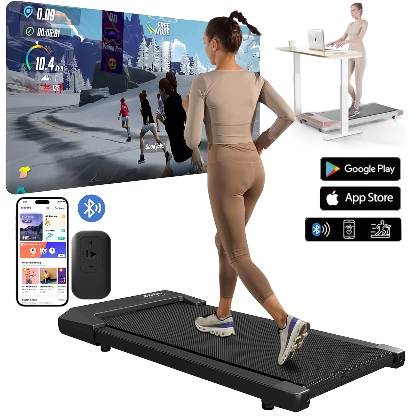 2.5HP Home Treadmill With LCD Display And 2in1 Function