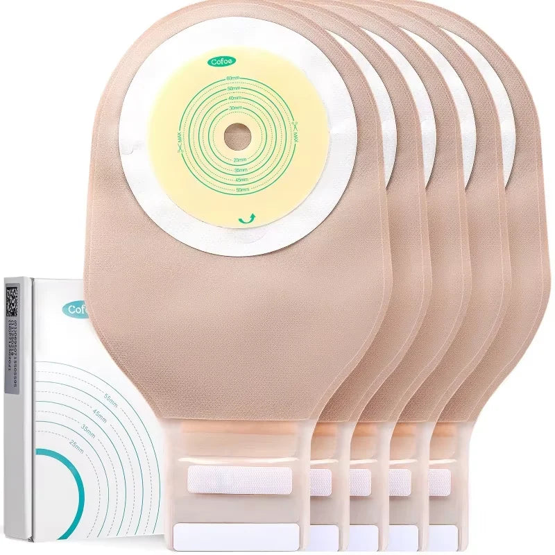 Cofoe Economical Drain Valve Colostomy Bags One Piece Ostomy Pouch