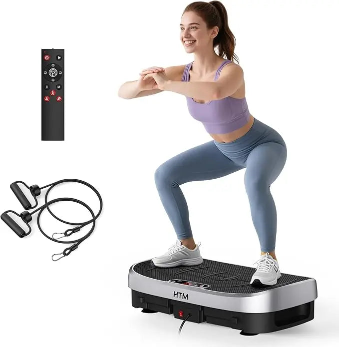 120 Speed Vibration Plate Whole Body Workout Quiet Operation Compact Home Gym Equipment for Muscle Relax Slimming Toning Healthy