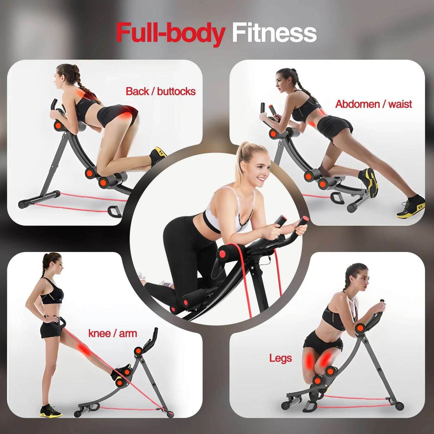Foldable Ab Machine For Home Gym And Abdominal Trainer
