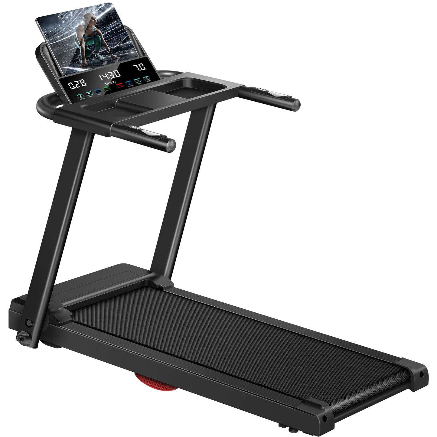 NONEDriving 3.0HP Brushless Foldable Home Treadmill With HR Monitor