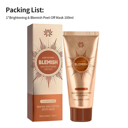Whiten and Lighten Spots Mask Peel-Off Facial Mask Anti-Blemish Deeply Clean Pore Tightening Moisturizing Brightening Face Mask