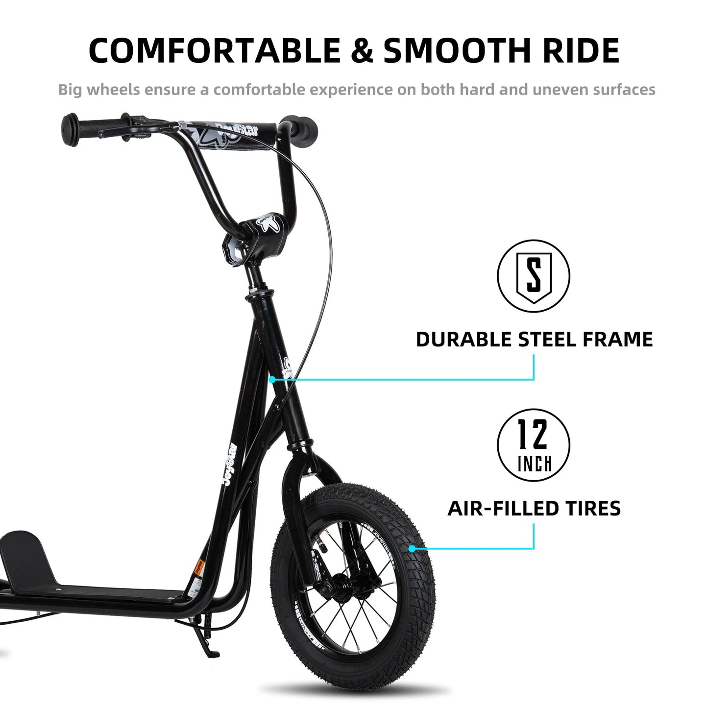 Kick Scooter For Ages 5-9 With Adjustable Handlebar And VBrake