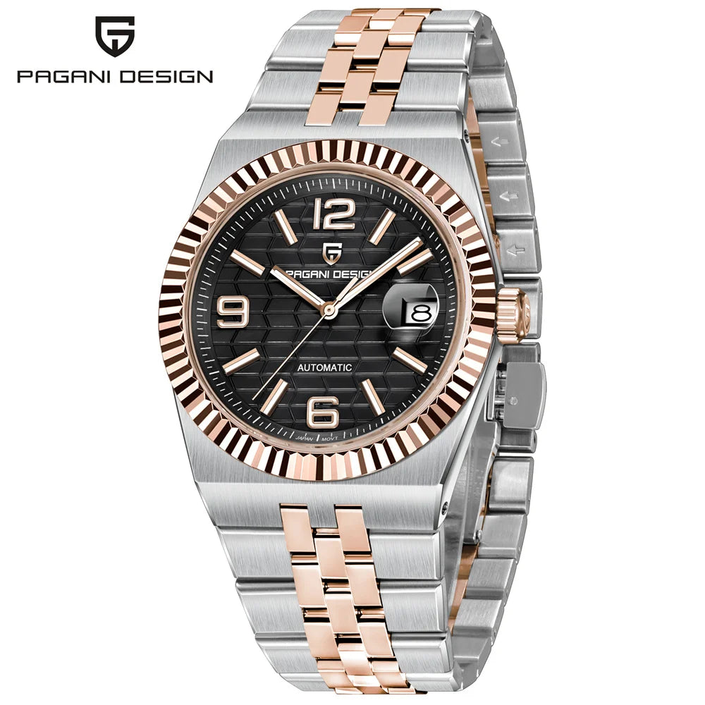 PAGANI DESIGN 3D Rhombus Dial Luxury Automatic Watch For Men Business Mechanical Wrist Watch AR Sapphire crystal Clock 2025 New