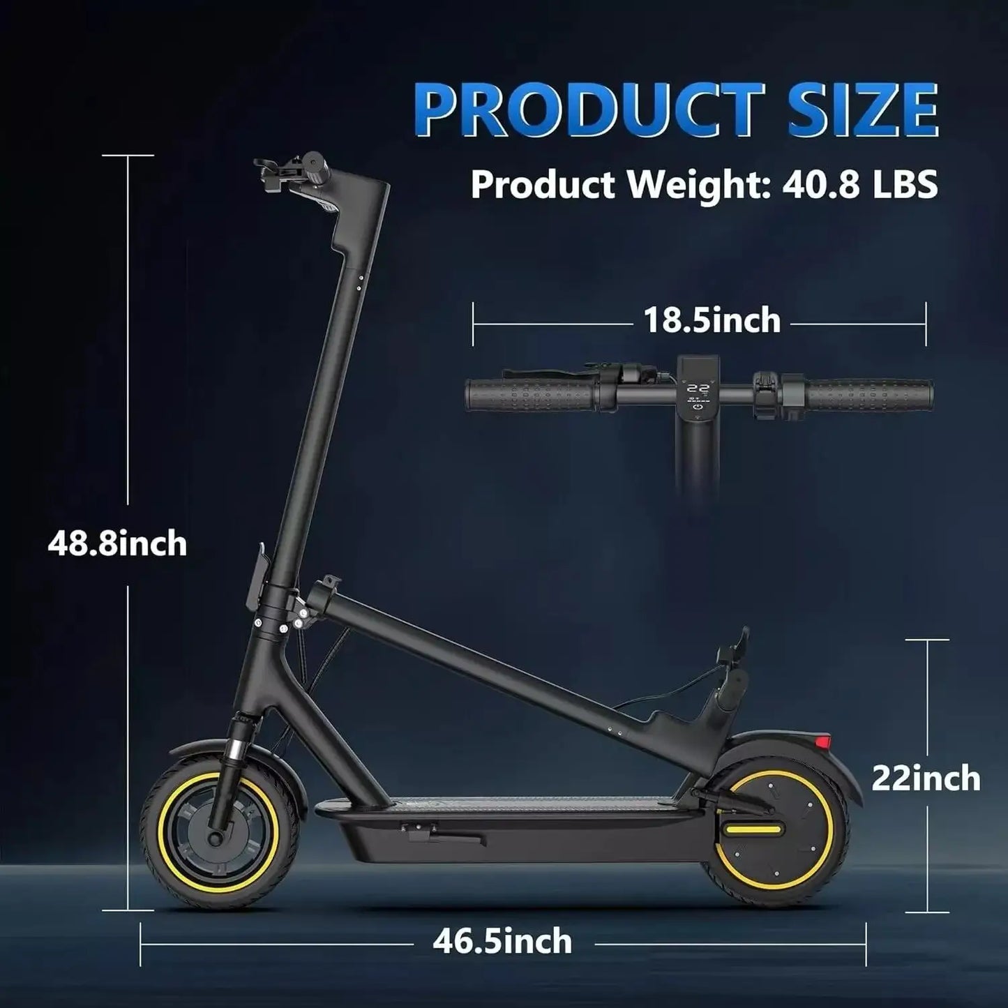 AOVOPRO New ESMAX Electric Scooter 500W 22MPH Adult APP Smart Scooter 28 miles Range Shock-absorbing Anti-skid Folding E-Scooter