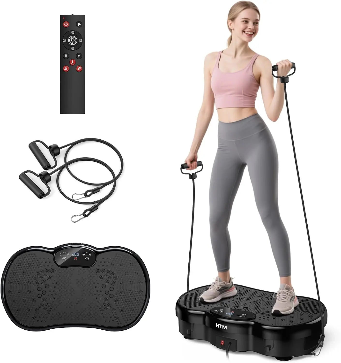 Fitness Vibration Plate Vibrate Exercise Machine Calorie Tracking 120 Speed Levels Whole Body Power Plate Home Gym Fat Burning