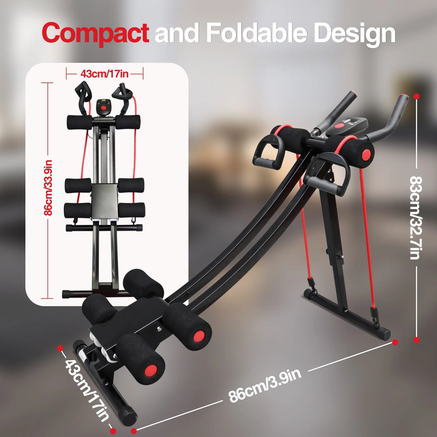 Foldable Ab Machine For Home Gym And Abdominal Trainer