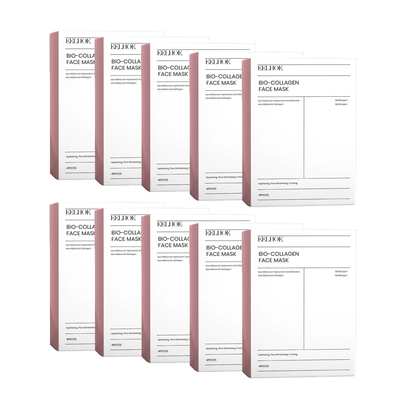 EELHOE Bio-Collagen Face Mask Shrink Pores Firming Hydrating Anti Wrinkle Whitening Brightening Easy Peel All Skin Facial Care