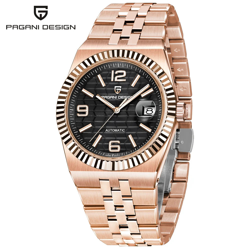 PAGANI DESIGN 3D Rhombus Dial Luxury Automatic Watch For Men Business Mechanical Wrist Watch AR Sapphire crystal Clock 2025 New