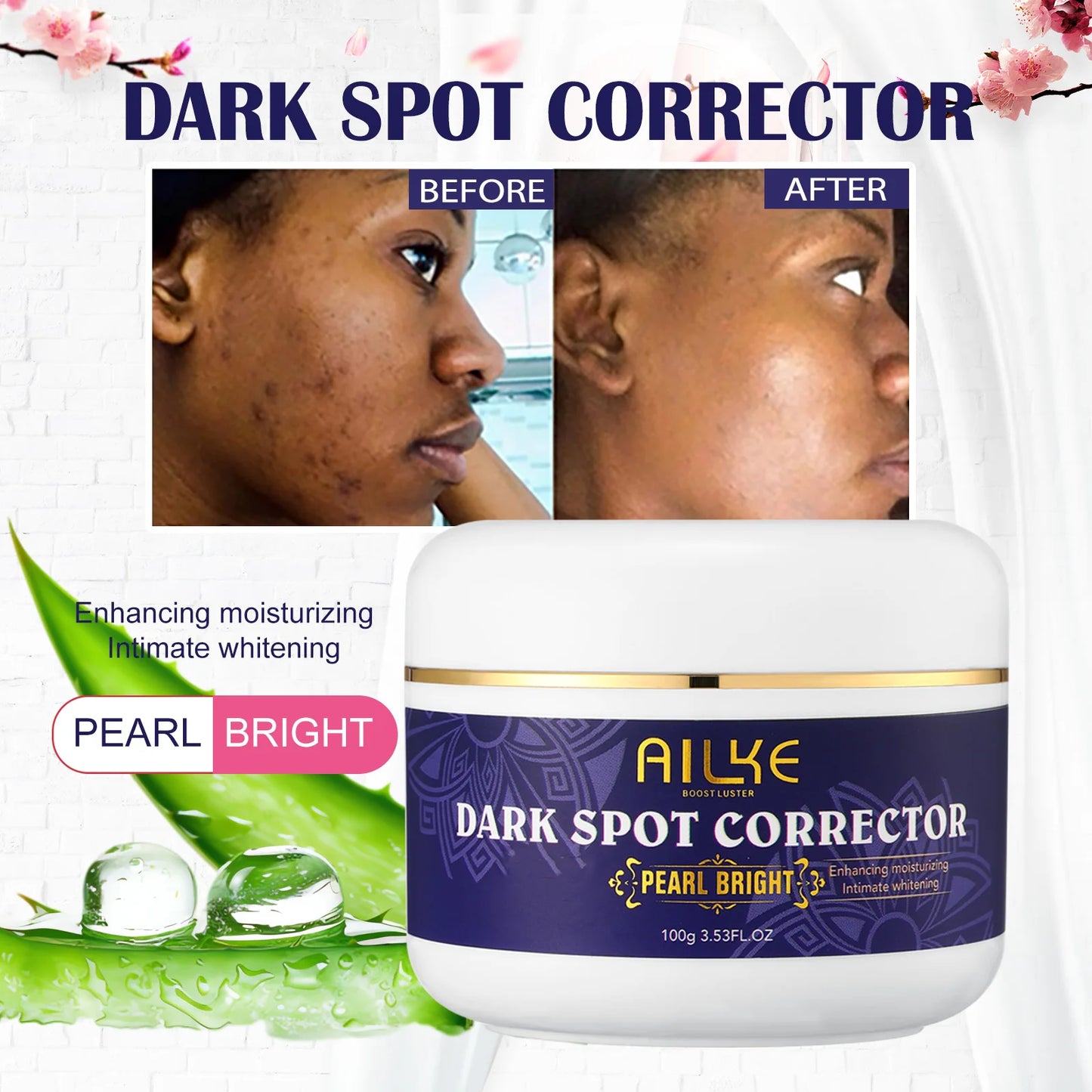 AILKE Bleaching Skin Care, With Double Glutathione, Lightening, Moisturizing, Remove Dark Spots, Melanin, For Men and Women